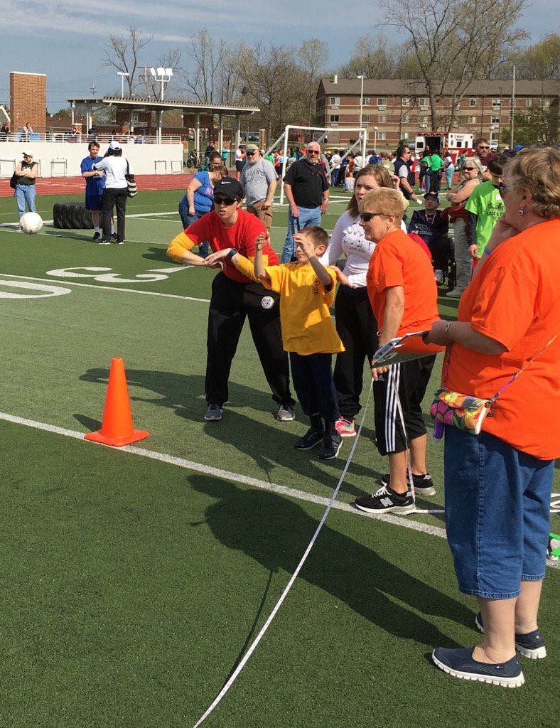 Brendon Craig from Boulevard Elementary earned 3rd place in the softball throw.