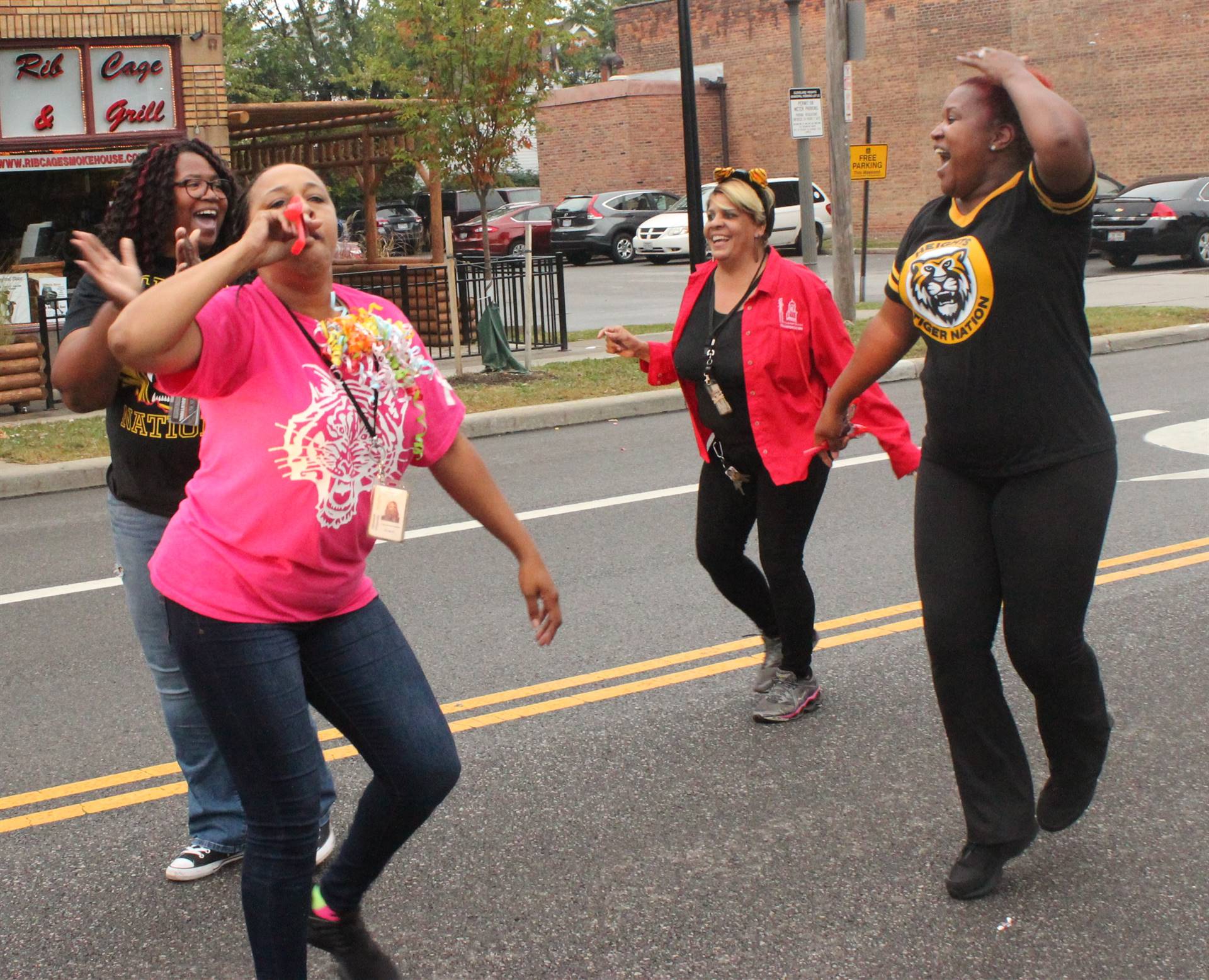 The The Transportation Dept Dance Team - Leading the Big Yellow School Bus