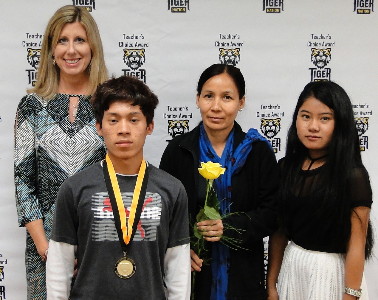 Rabin Gurung recognized by Mrs. Scullu