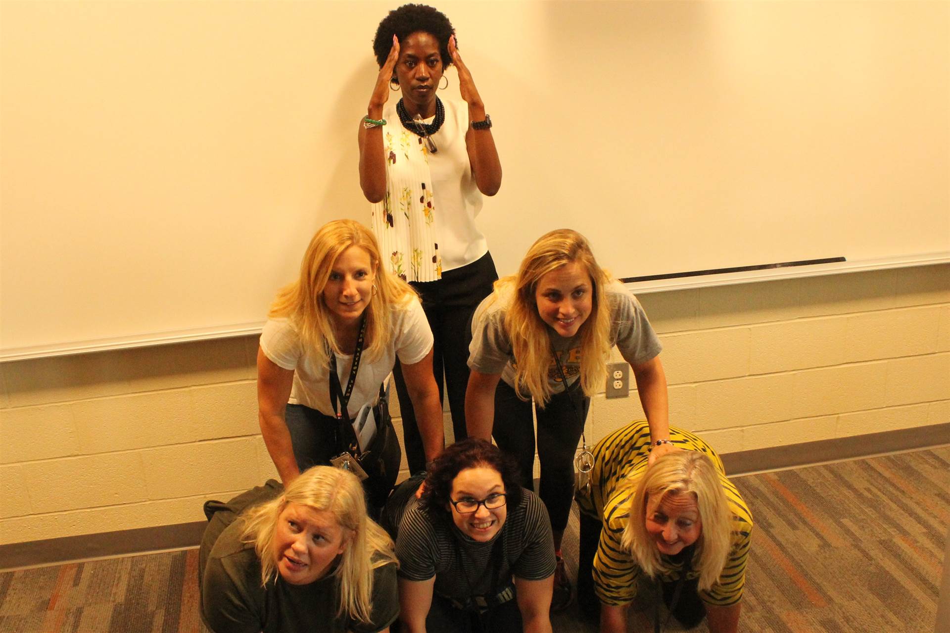 Team pyramid in a member's classroom.