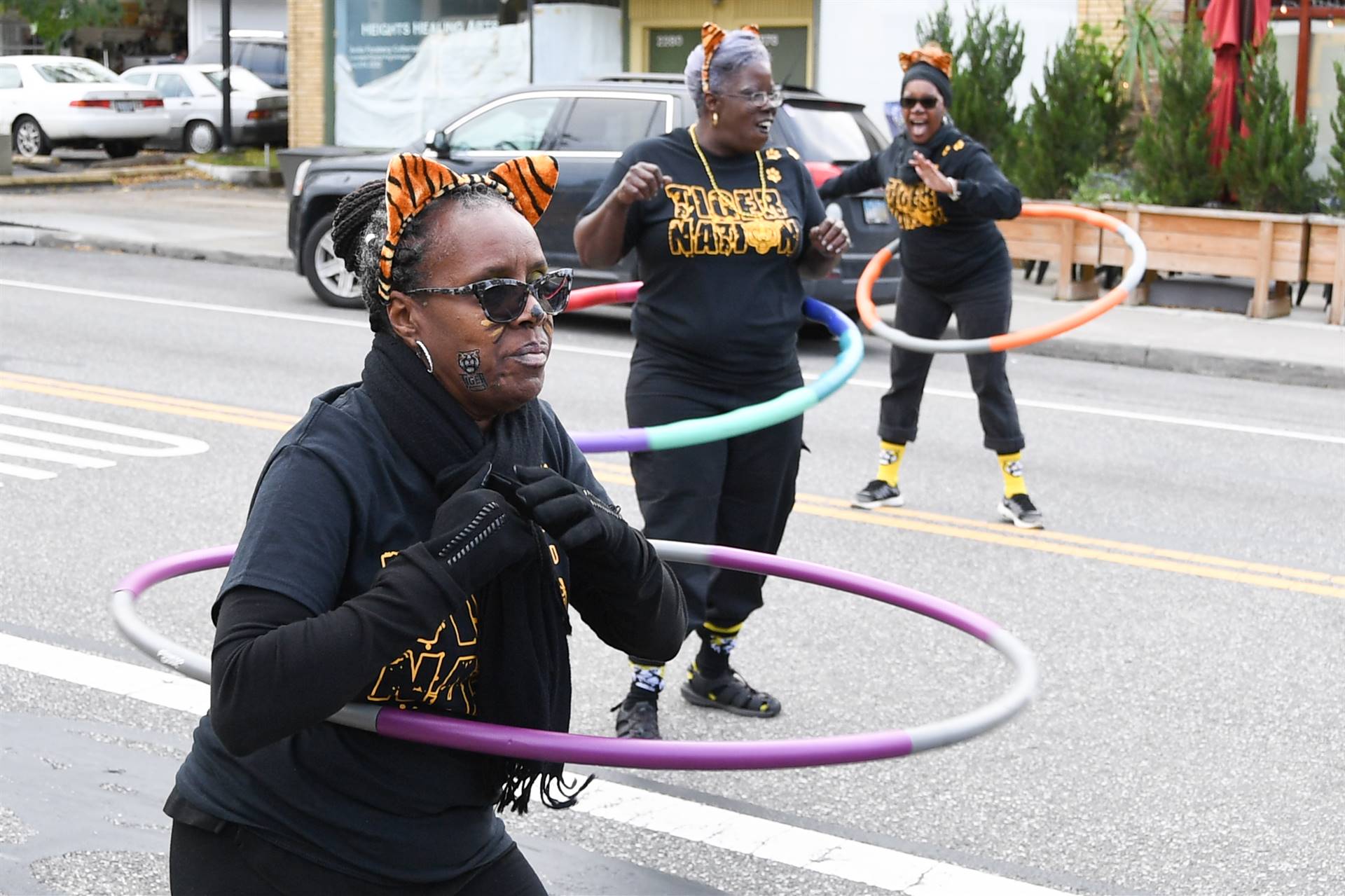 Transportation with hula hoops