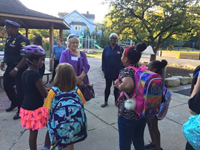 Mayor with Roxboro Students