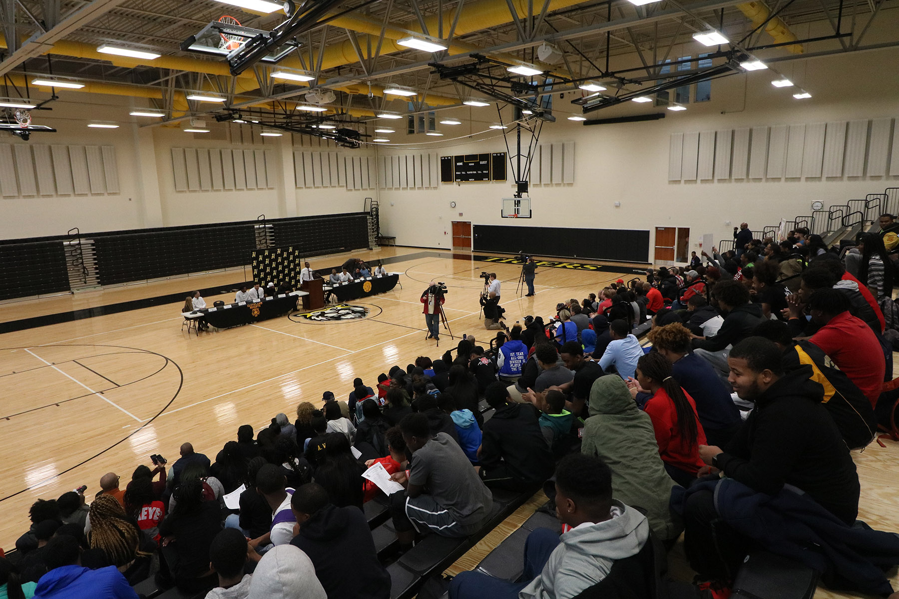 National Signing Day crowd at the CHHS Gymnasium