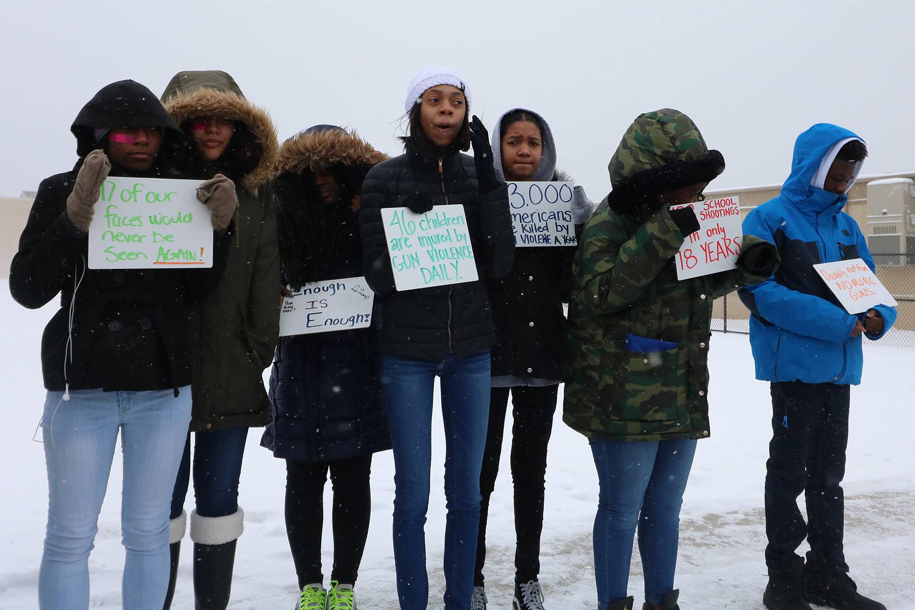 Heights Middle School National Walkout Day