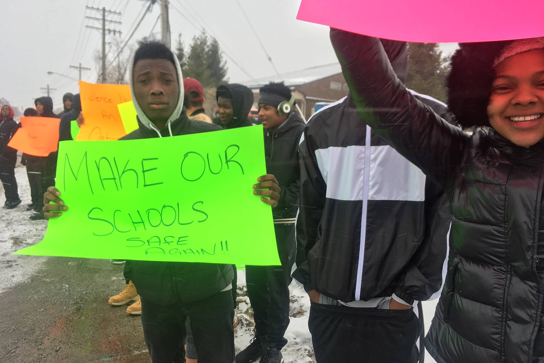 Options Program students at National Walkout Day