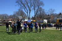 Heights Middle School Students hold a demonstration for National Student Walkout Day