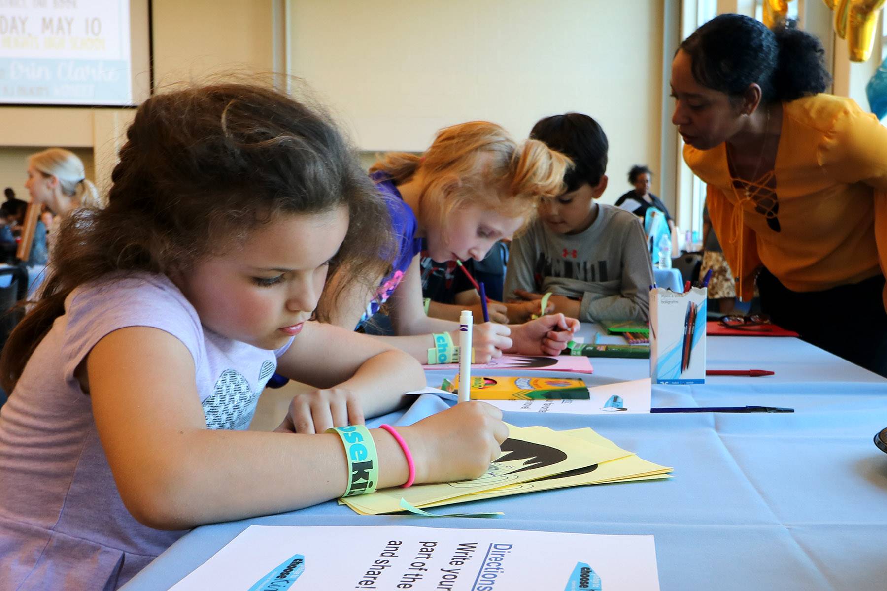 Students at CH-UH Family Literacy Night