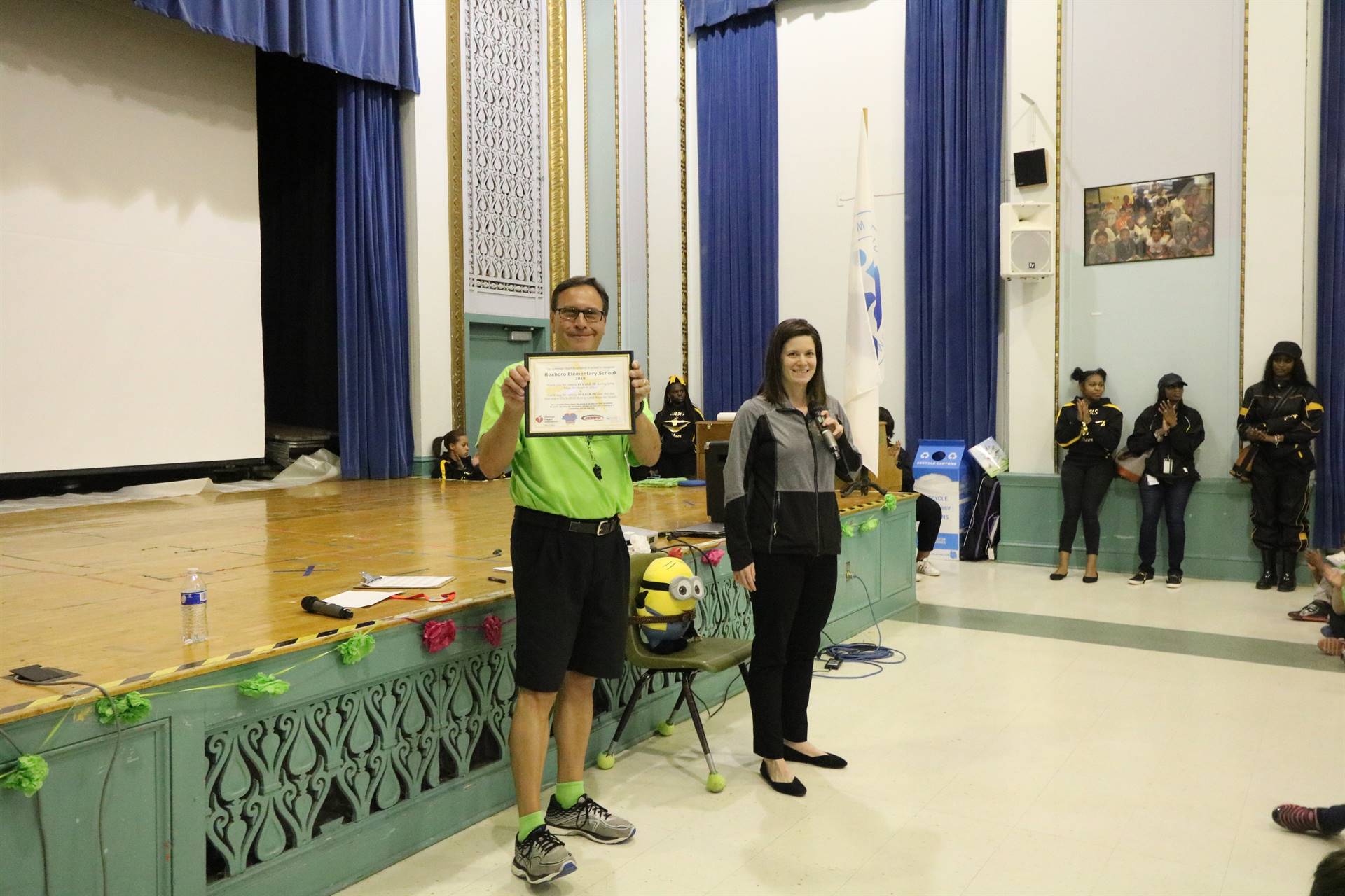 Vince Nemeth and Valerie Weber with certificate