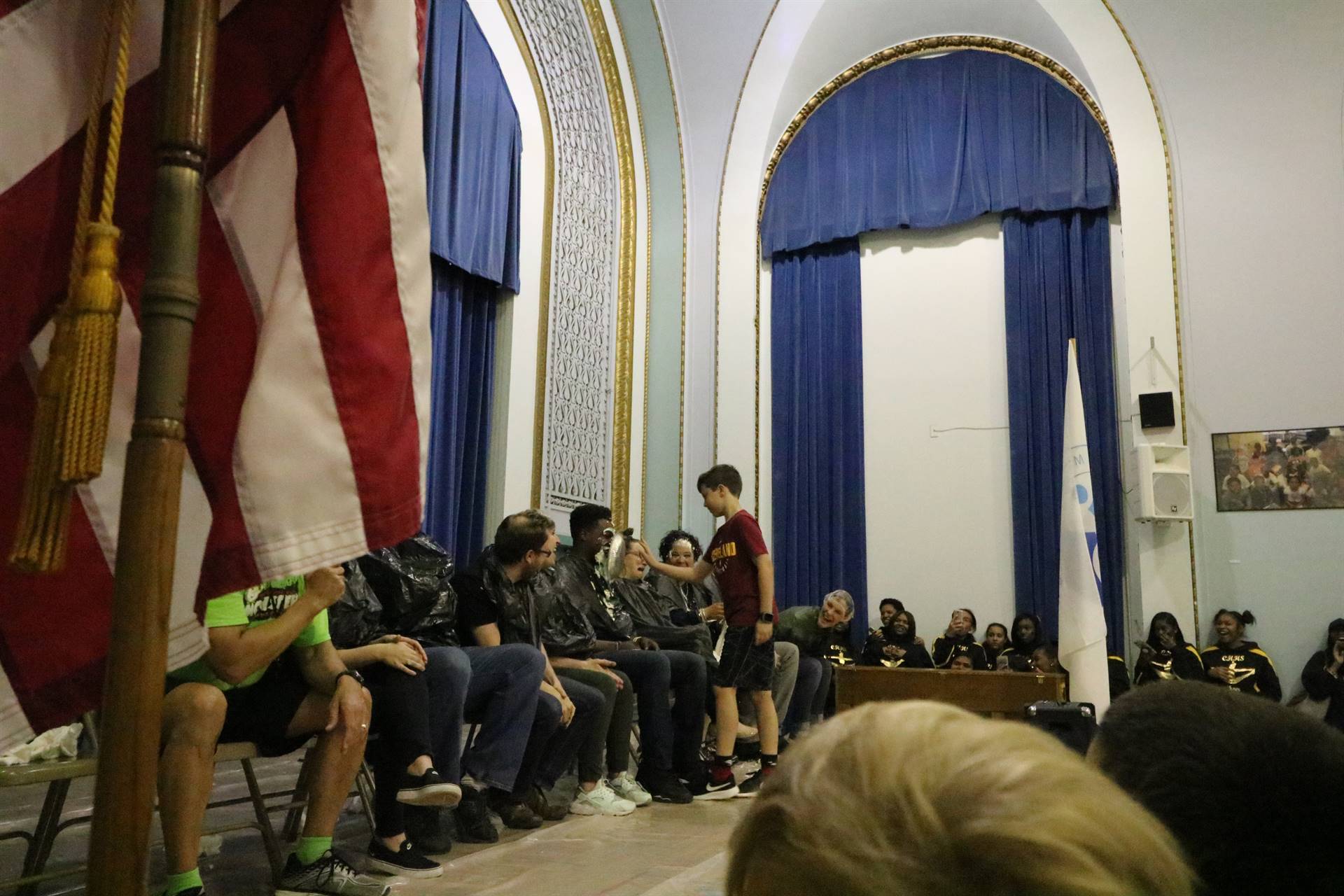 Pie in the face of a teacher