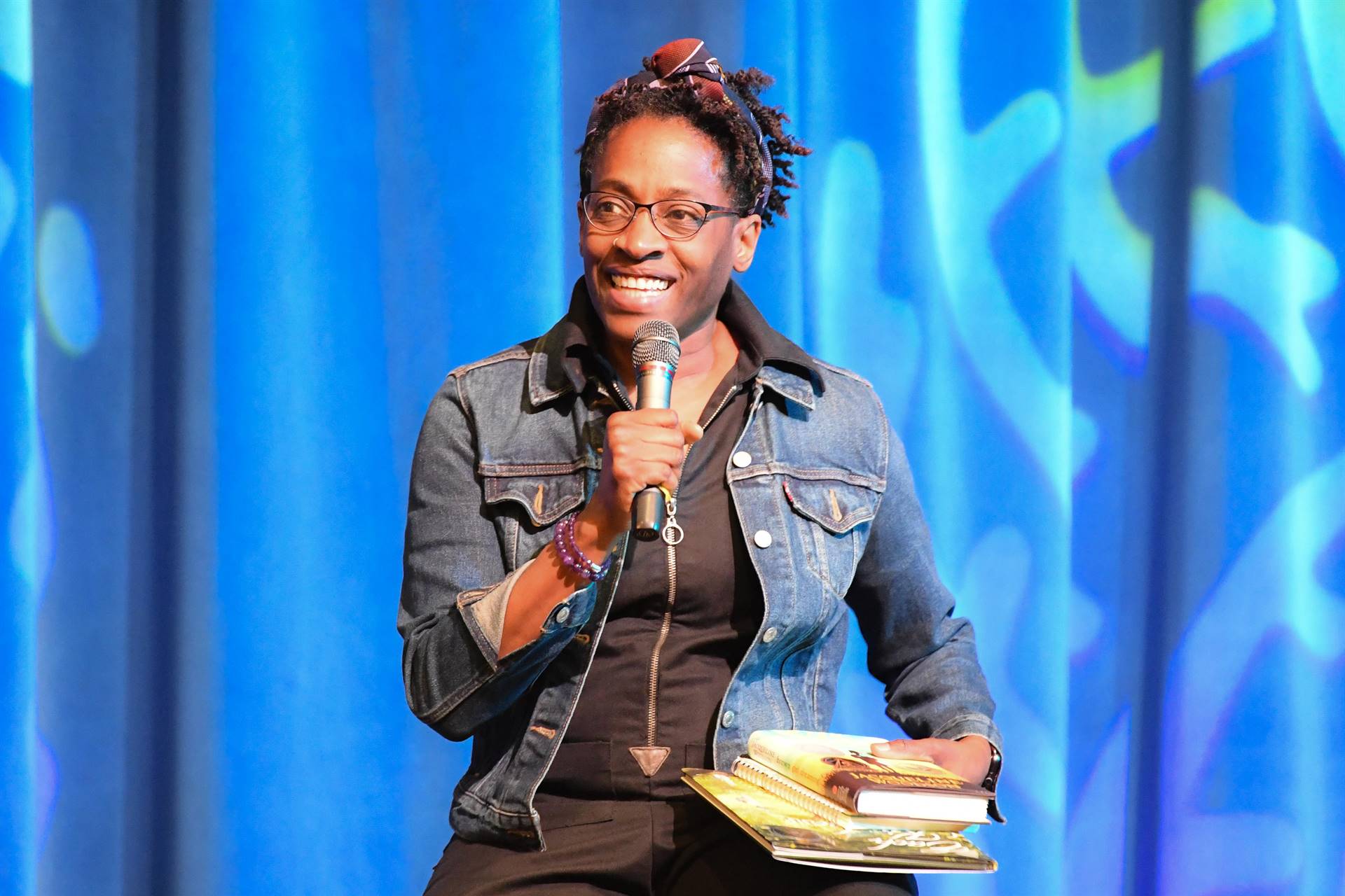 Jacqueline Woodson on stage