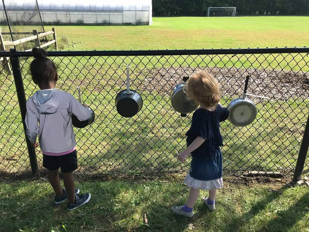 children playing outside